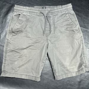Volcom Mens Medium Cleaver Elastic Waist Stretch Shorts Gray Beach Skater